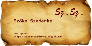 Szőke Szederke névjegykártya